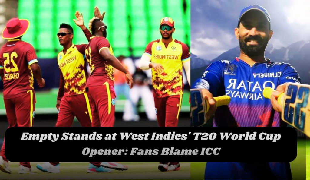 Empty Stands at West Indies' T20 World Cup Opener. fans blame ICC