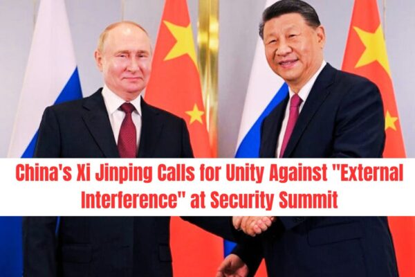 China's Xi Jinping calls for unity against external interference at security summit