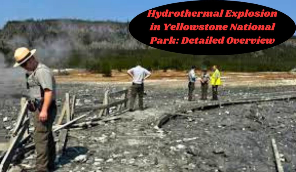 Hydrothermal explosion in Yellowstone National Park USA