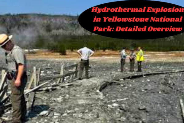 Hydrothermal explosion in Yellowstone National Park USA