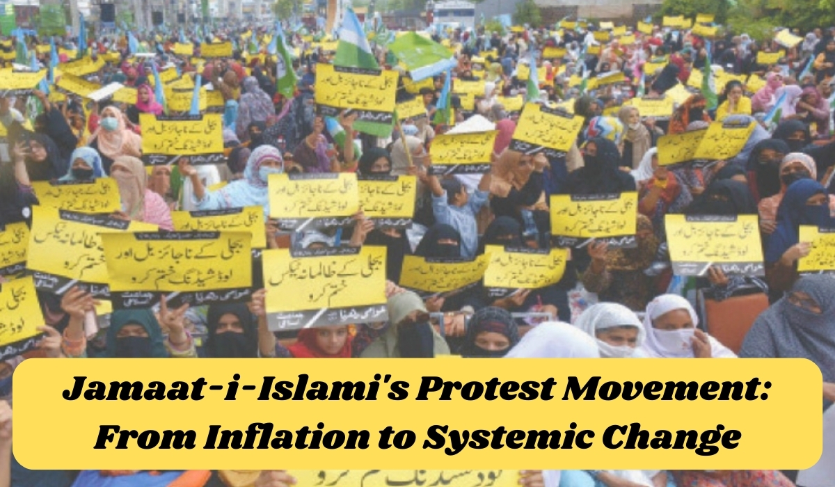 Jamaat i Islamis Protest against inflation in Islamabad Pakistan